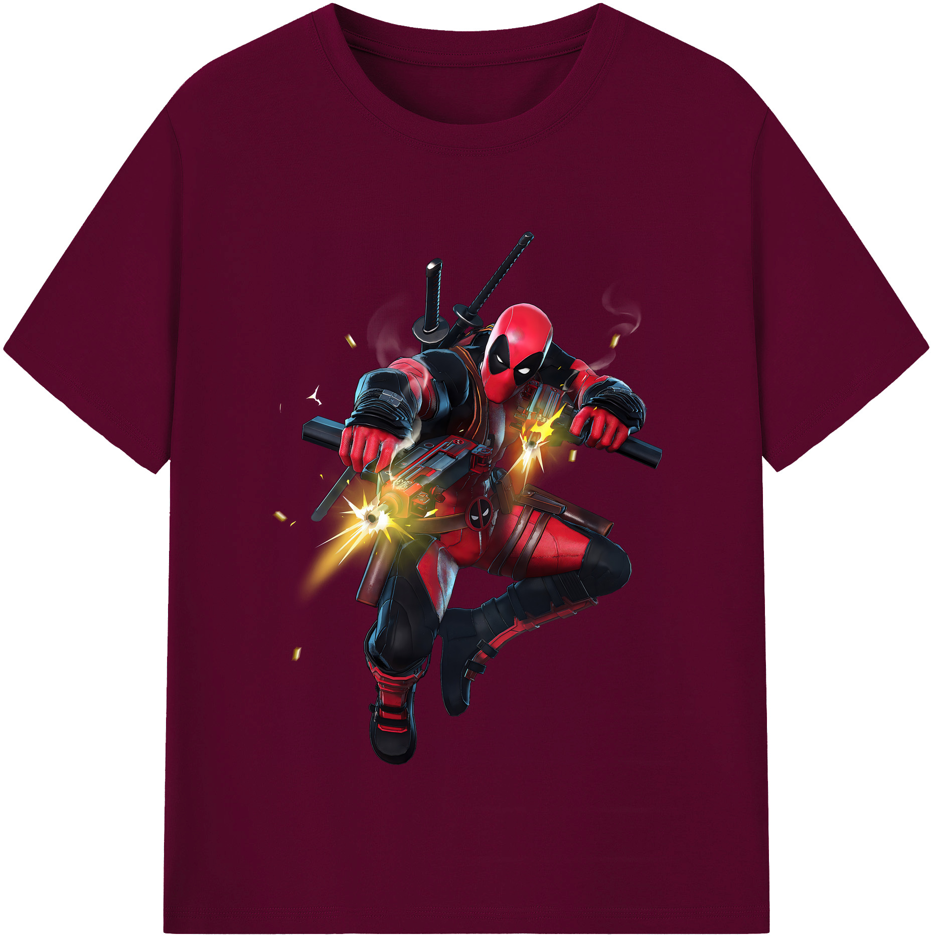 （画像用） Deadpool デッドプール レディースカジュアルプリントTシャツ（綿100％）